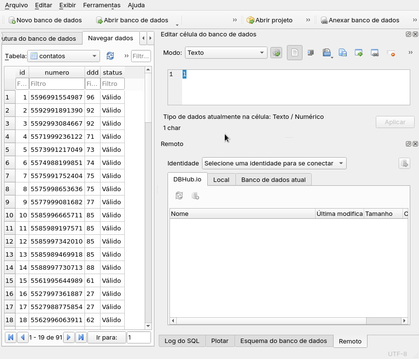 Banco de dados do LeadZap